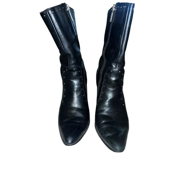 Harley Davidson black studded boots sz 9 Pointed/pointy Block Biker Bella Swan - Picture 2 of 8